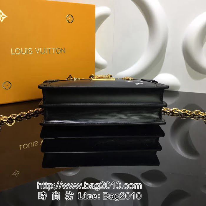 路易威登LV頂級原單M53052黑色 在2018早秋系列皮質掛鏈包 YDH1421